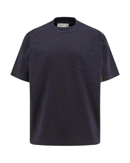 Sacai Blue T-Shirt And Pole for men