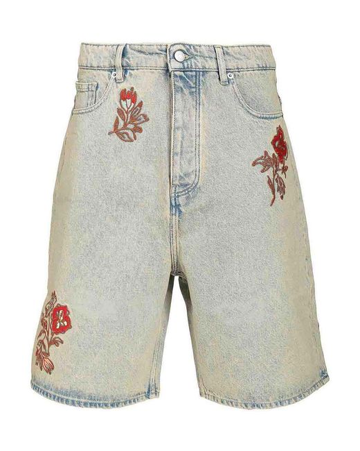 Drole de Monsieur Gray Embroidered Jeans for men