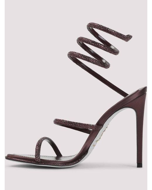 Rene Caovilla Red Ren Caovilla High-Heel Sandal