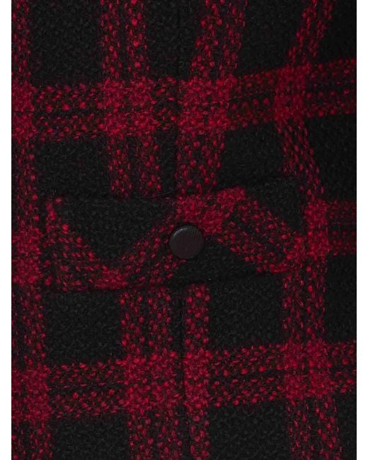 Mulberry Red And Geum Tweed Jacket