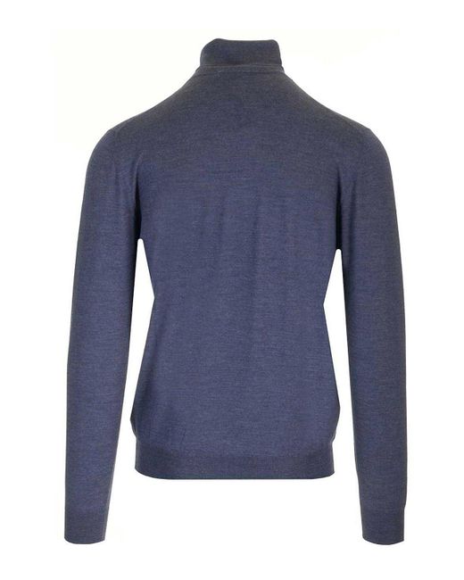 Mauro Ottaviani Blue Wool Turtleneck Wish for men