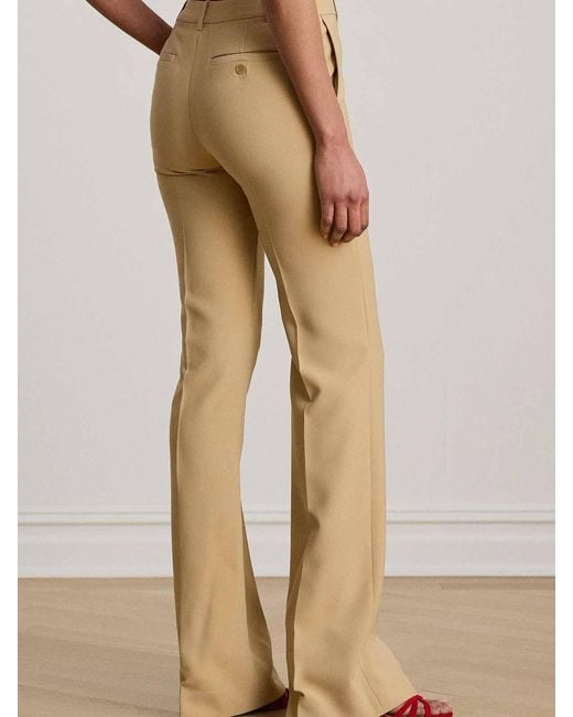 Ralph Lauren Natural Woven-Straight-Pants-City Crepe