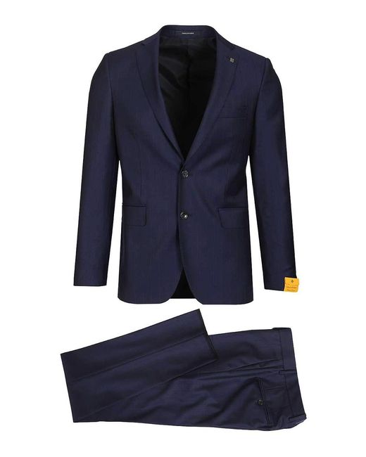 Tagliatore Blue Pinstripe Suit for men