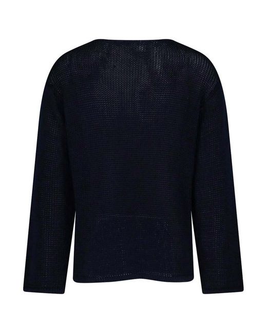 Giorgio Armani Blue Linen And Lyocell Sweater for men
