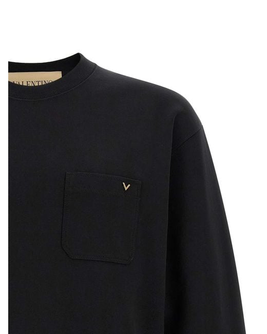 Valentino Garavani Black 'Vgold' Sweatshirt for men