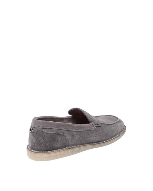 Dolce & Gabbana Gray Suede Loafers for men