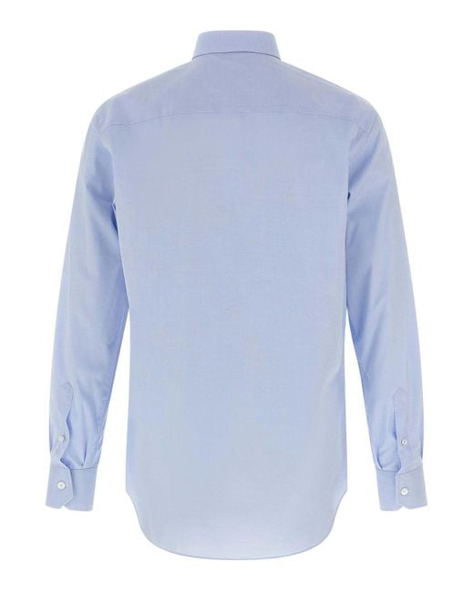 Brioni Blue Trevi Mark Shirt for men