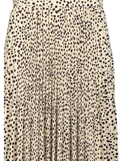 Max Mara Natural Pleated Midi Skirt Skirts