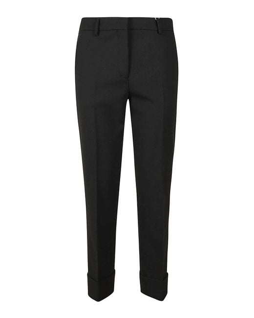 Incotex Black Wool Blend Trousers