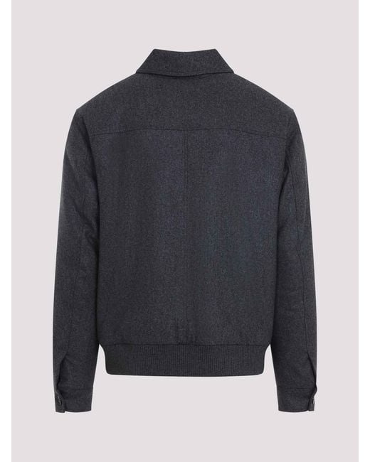 Kiton Blue Bomber Jacket for men