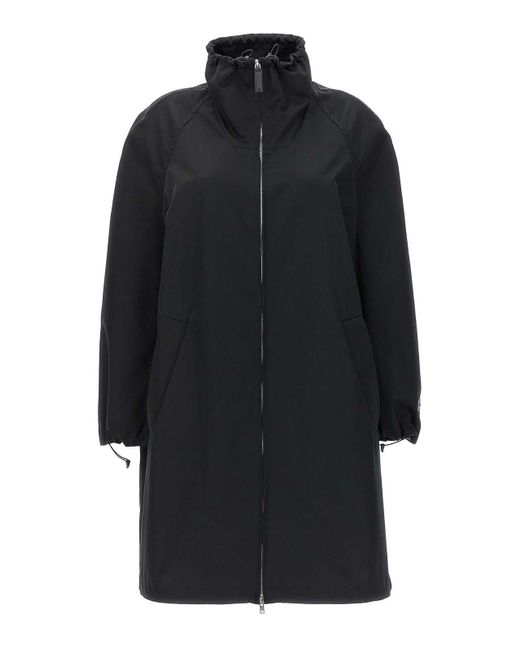 Marni Black Parka Satin Technical Hood