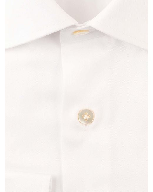 Camicia 100%Cotone di Borriello in White da Uomo