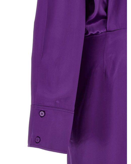 The Attico Purple Chemisier Dress
