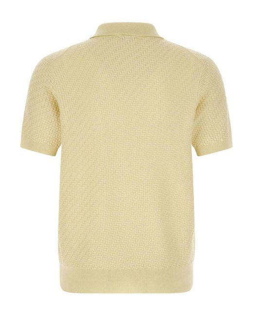 Brioni Yellow Weaving Polo Plot for men