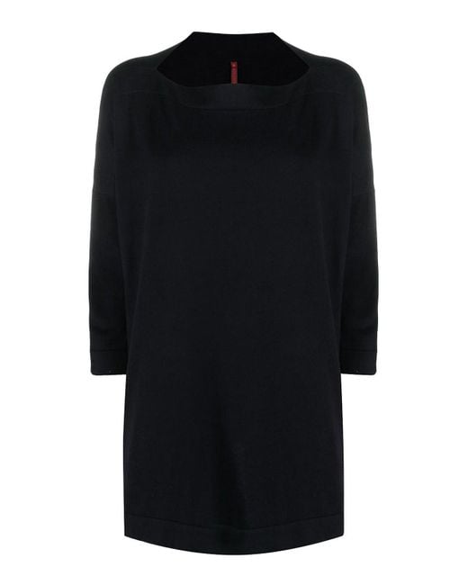 Daniela Gregis Black Cotton Boat-Neck Sweater