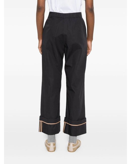 Herno Black Elasticated Waistband Trousers
