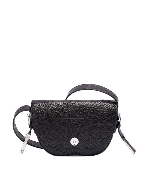 Burberry Black Small 'Chess' Leather Satchel Bag
