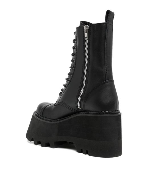 Junya Watanabe Black Leather Platform Boots