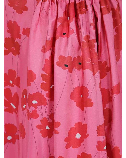 BERNADETTE Red Midi Skirts