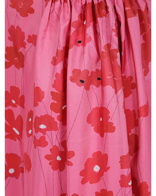 BERNADETTE Red Midi Skirts