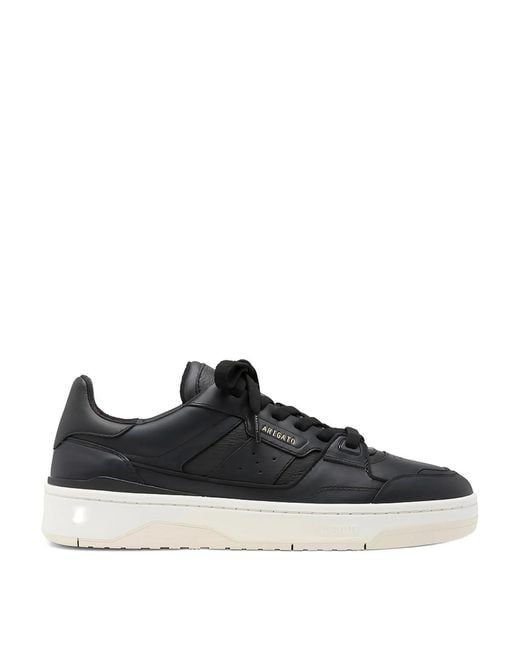 Axel Arigato Black Clay Leather Panelled Sneakers for men
