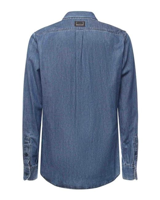 Dolce & Gabbana Blue Denim Shirts for men