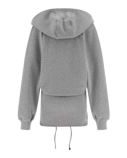 The Attico Gray Hooded Dress