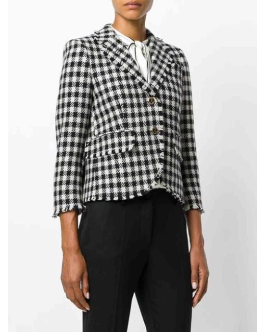 Thom Browne Black Jacket Check