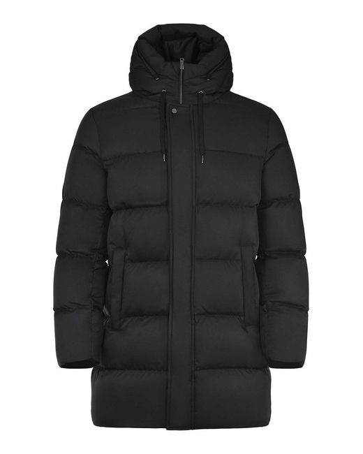 Herno Black Down Jacket Made Of Polyester for men