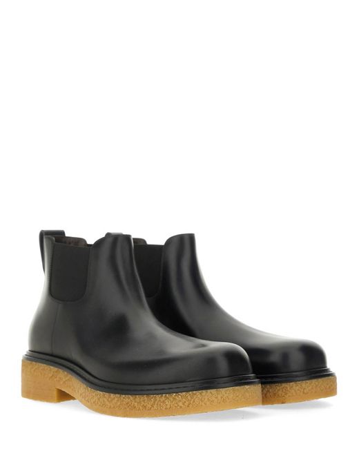 Bottega Veneta Black Chelsea Boot Haddock for men