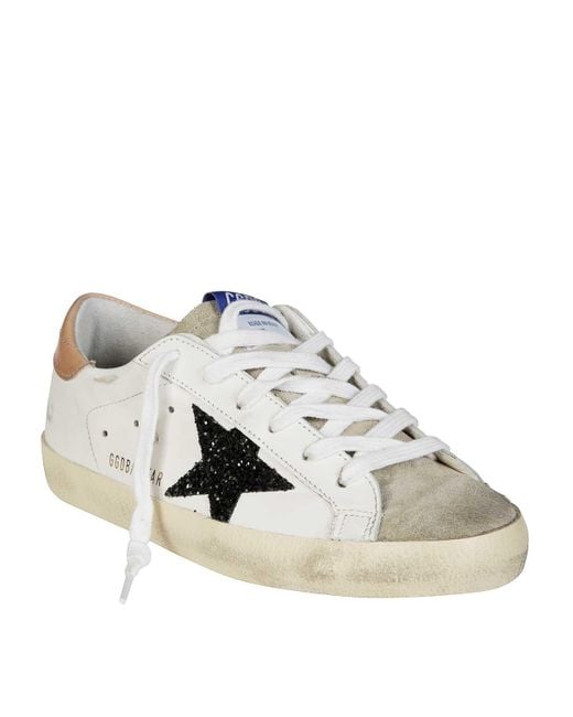 Golden Goose Deluxe Brand Gray Superstar Leathere Upper Glitter Star