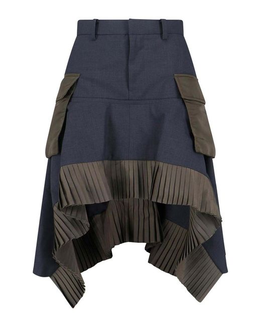 Sacai Blue Midi Skirt