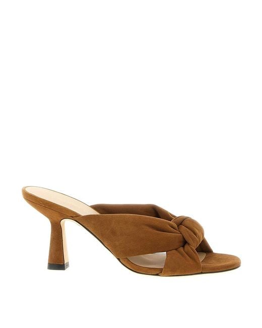 Stuart Weitzman Brown Soplaya Slides