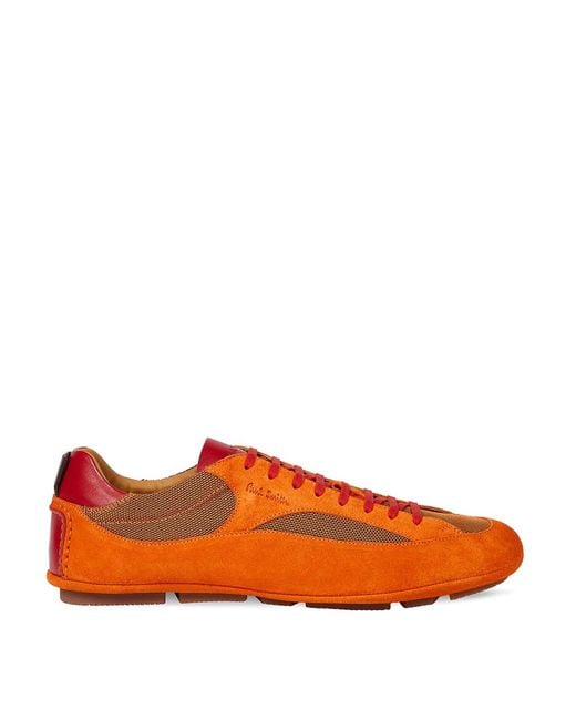 Paul Smith Orange Marini Suede Sneakers for men
