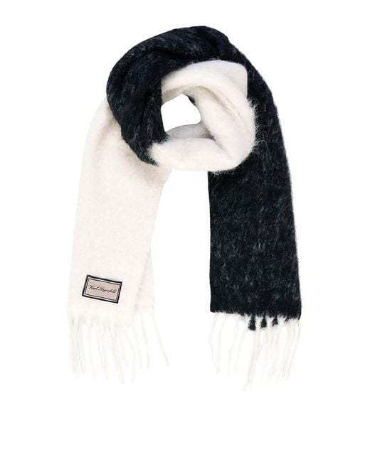 Karl Lagerfeld Black Hotel Karl Scarf for men