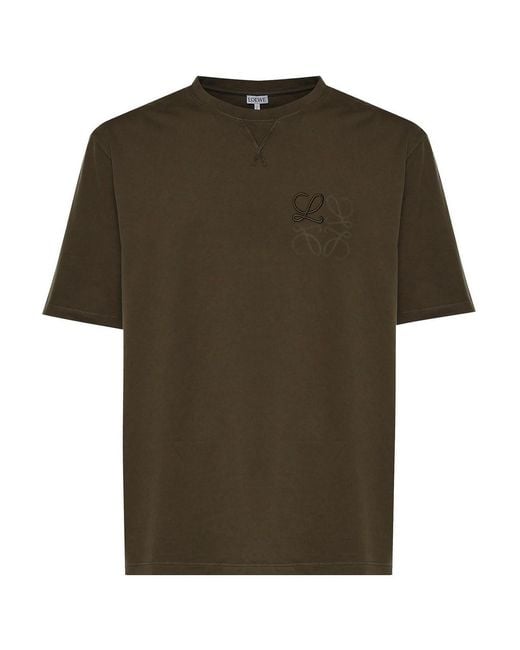 Loewe Green Cotton T-Shirt for men