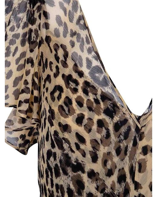 Rixo Orange Bexley Dress Nina Leopard