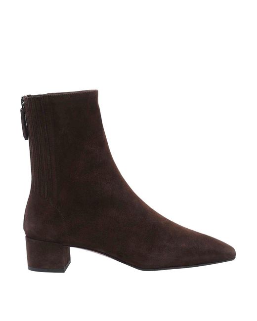 Aquazzura Brown Honore Pointed Toe Boots