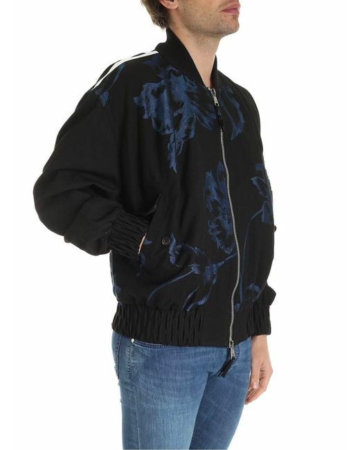 Vivienne Westwood Black Peony Oversize Bomber for men