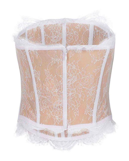 GIUSEPPE DI MORABITO White Bustier Made Of Polyamide