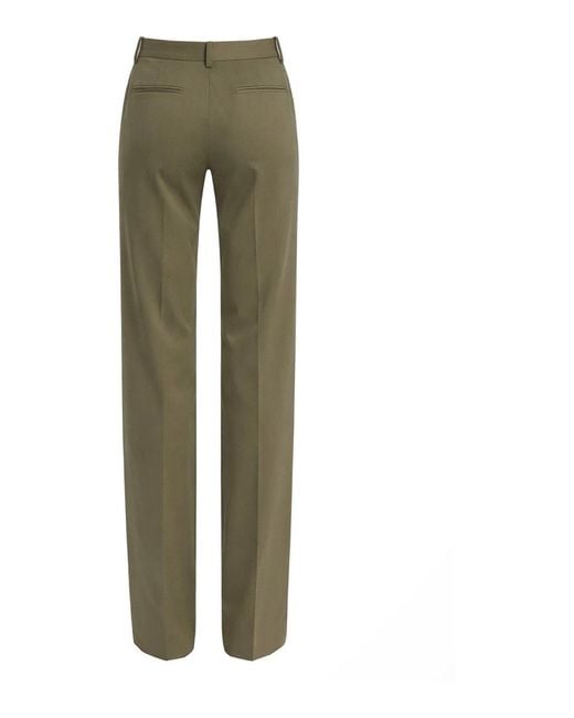 Victoria Beckham Green Straight Pants