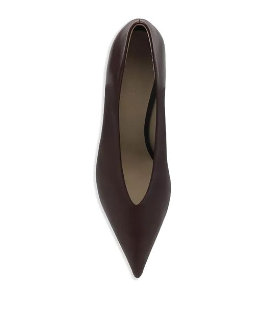 Le Monde Beryl Brown Babouche Kitten Pump Plum