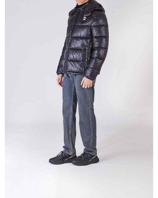 Karl Lagerfeld Blue Lighweight Tokidoki Duffle Jacket for men