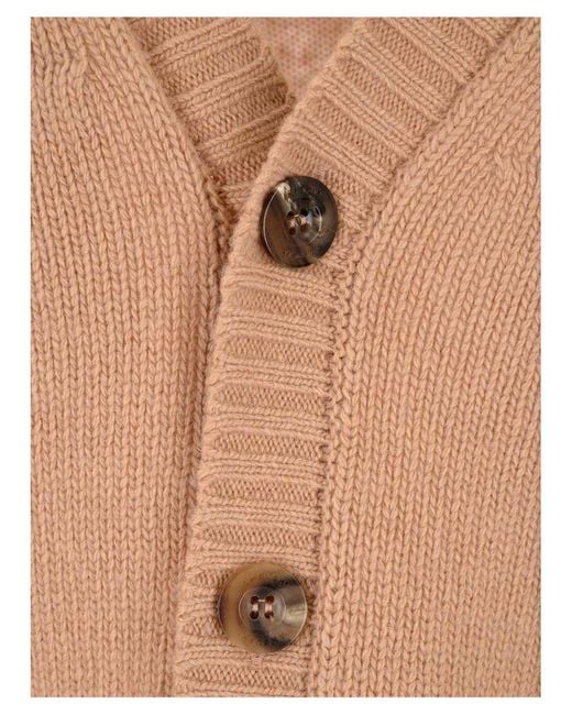 Ambush Brown Buttoned Oversized Cardigan for men