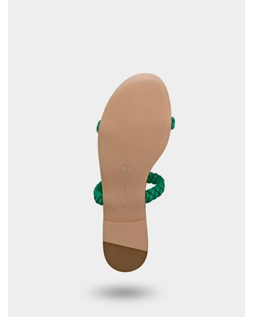 Gianvito Rossi Green Leather Mules