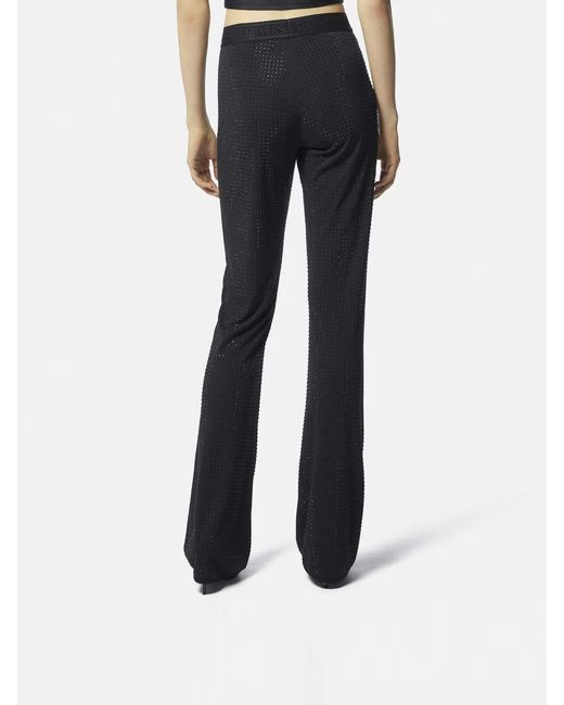 Versace Jeans Black Crystal All Over Trouser