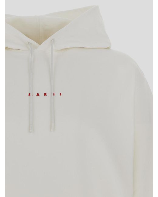 Marni White Hoodie for men