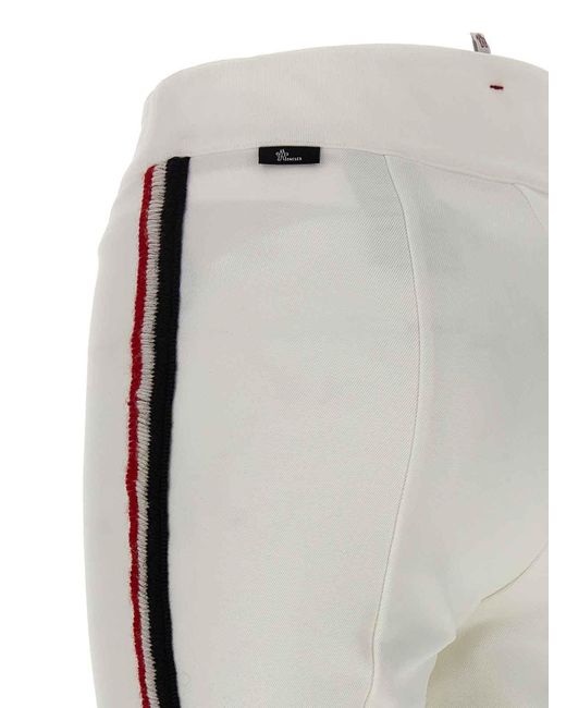 3 MONCLER GRENOBLE White Side Embroidery Pants