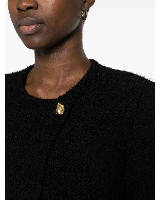 Chloé Black Collarless Short Fitted Jacket