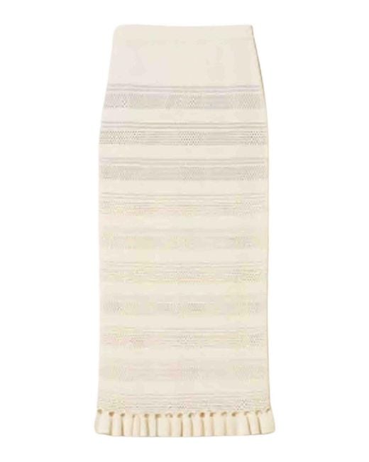 Twinset Natural Cream Knitted Skirt